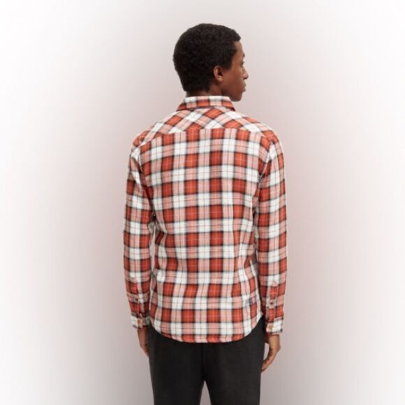 NWT Scotch & Soda Men’s Flannel Check Shirt With Sleeve Roll Up (Various Sizes) - Picture 5 of 10